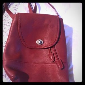 Coach leather backpack